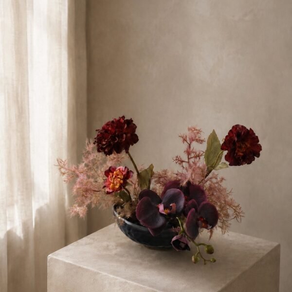Burgundy Still Life — Everlasting Floral Arrangement