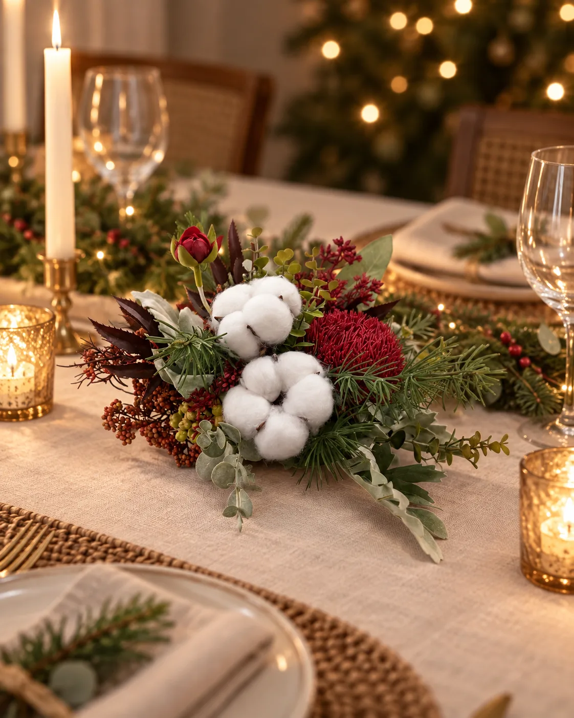 christmas-cotton-burgundy-wine-floral-gift-singapore
